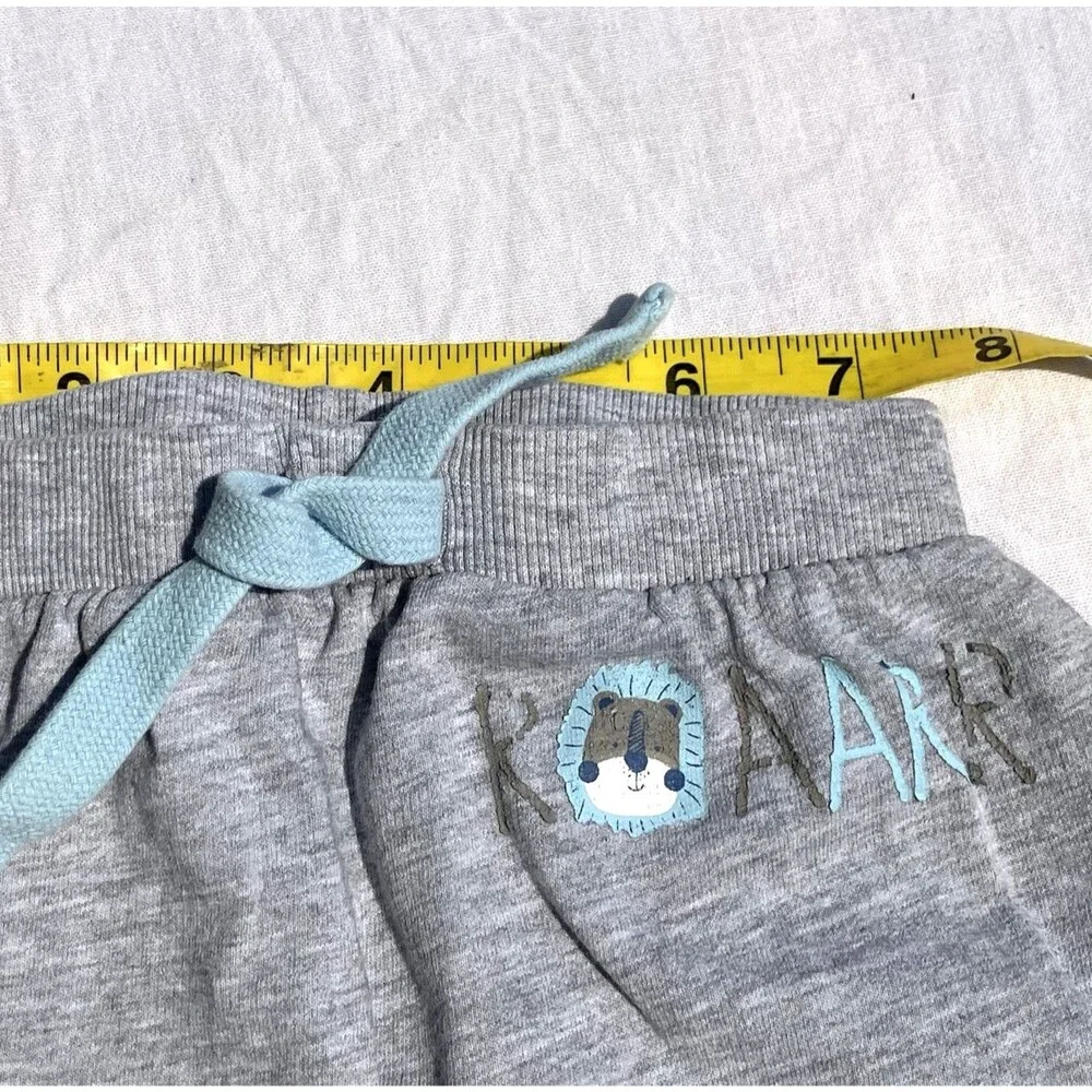 Toddler Shirts Sweat Pants Set Cat & Jack 2T 3T Henley Heather Short Sl Lion